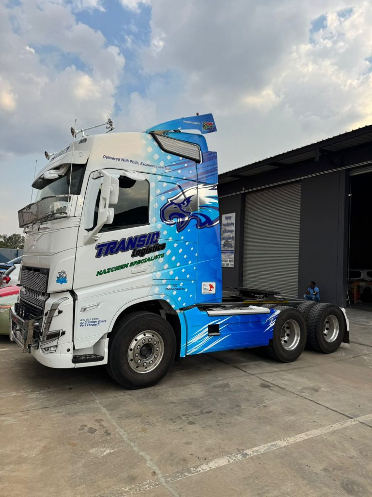 Transid logistics truck branded by Kany Branding